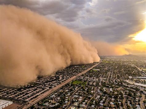 Jul 28, 2021 · July 28, 2021 1:47 PM ET. Font Size: A massive dust storm swept across Phoenix, Arizona, Tuesday, covering parts of the city. Phoenix and surrounding areas experienced wind gusts of up to 50 mph and a “wall of dust,” according to the Arizona Department of Transportation. A wall of dust is near Casa Blanca Road and SR 347 (you can see it ... 